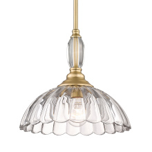 Golden 6952-M BCB-CLR - Golden Lighting Audra 1-light Pendant in Brushed Champagne Brass
